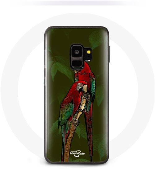 Coque pour samsung galaxy S9 plus Pionus Perroquet Rouge Maniacase