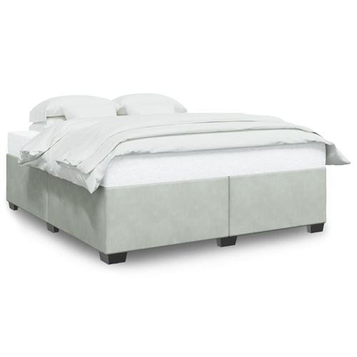 vidaXL Cadre de lit sans matelas gris clair 180x200 cm velours