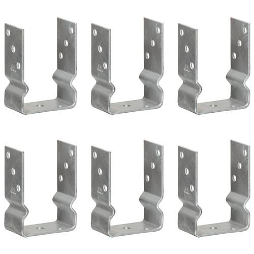 Meilleurs prix pour vidaXL Piquets de clôture 6 pcs Argenté 10x6x15 cm Acier galvanisé