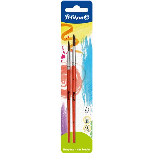 Pelikan Set de pinceaux à poils fins, 2 pièces, assorti