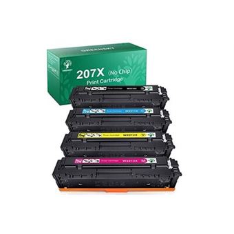 Pack de 4 cartouches d'encre HP 207X compatible - Avec puce