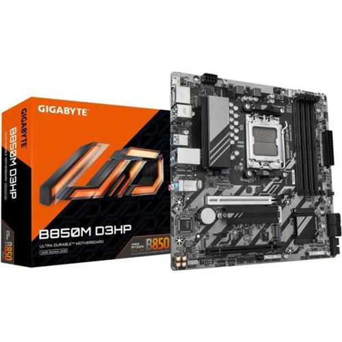 Gigabyte B850m D3hp - Carte-Mère - Micro Atx - Socket Am5 - Amd B850 Chipset - Usb-C 3.2 Gen 1, Usb 3.2 Gen 1 - Gigabit Lan - Carte Graphique Embarquée (Unité - Image 4