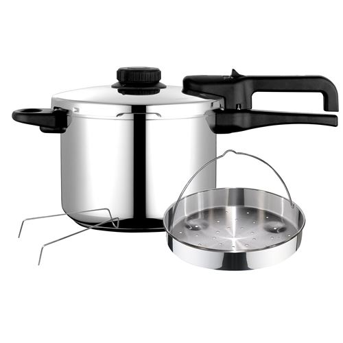 Autocuiseur 6 Litres, Induction, Acier Inoxydable 18/10, R&eacute;gulateur de Pression DUAL Xpress