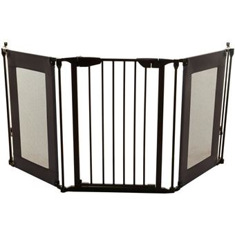 Barrière de sécurité - Denver - 3 Panneaux - 85,5-200 x 74 cm - Bidirectionnel - Noir - 1