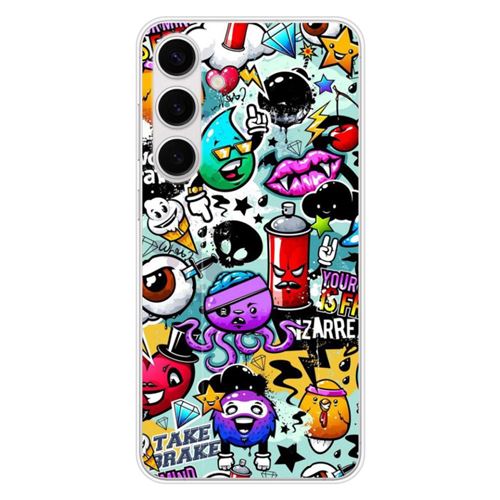 Coque en silicone imprimée compatible Samsung Galaxy S24 FE Graffiti 2