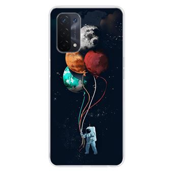 Coque en silicone - Compatible Oppo A74 5G - design cosmonaute aux ballons - 1