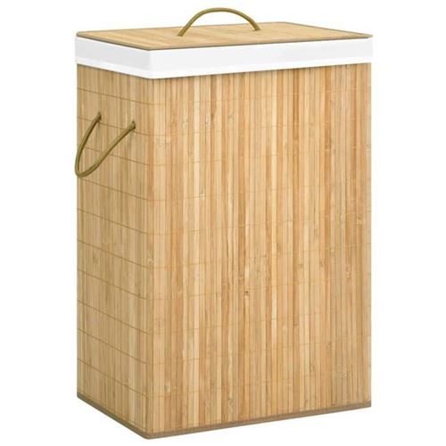 vidaXL Panier à linge avec 2 sections bambou 72 L320739