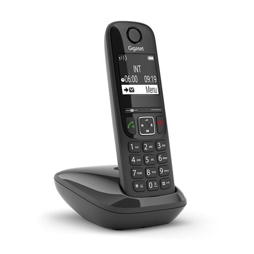 Téléphone analogique/DECT Gigaset AS690 avec identification de l appelant, noir