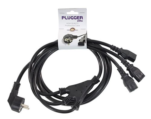 Câble d'alimentation Plugger Câble d'alimentation 3 IEC Femelles - PC16 2m40 Elite