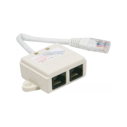Doubleur de port RJ45 non blindé - avec cordon