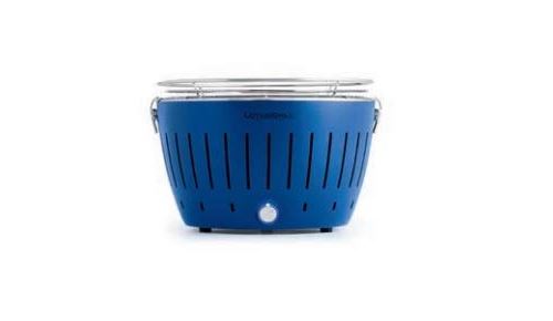 LotusGrill - Barbecue BLEU avec piles et câble d'alimentation USB