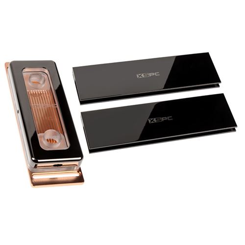 Xspc neo memory waterblock + side plate set - black chrome