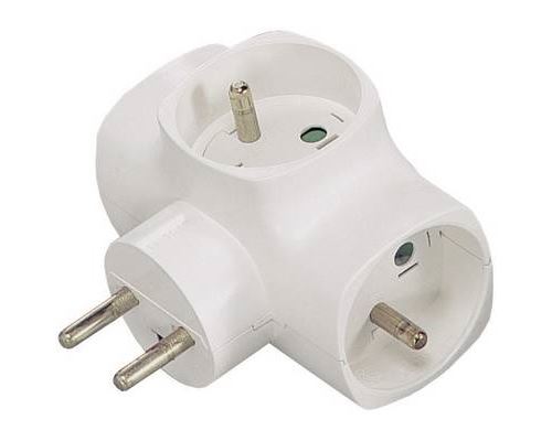 Triplite 3x 16A latérale - Blanc