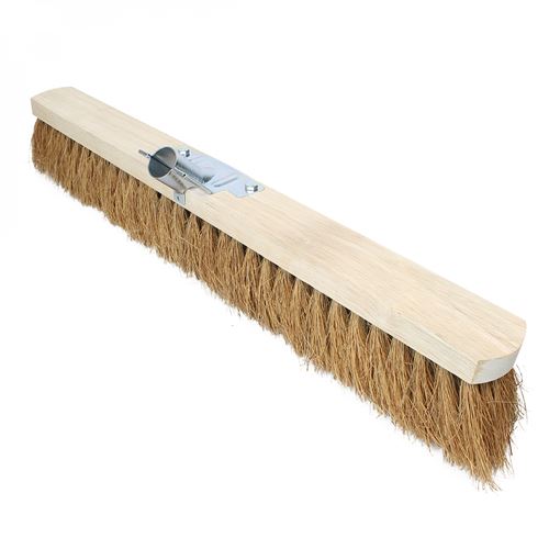 Balai en coco naturel et bois - 60 cm - Marron
