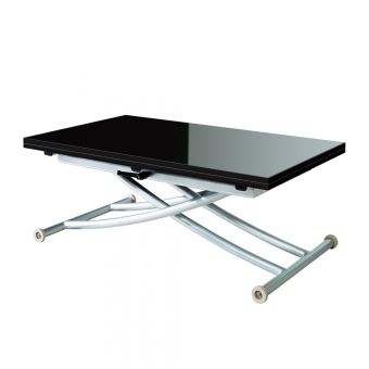 Table Basse Relevable Extensible First Noir Laque Achat Prix