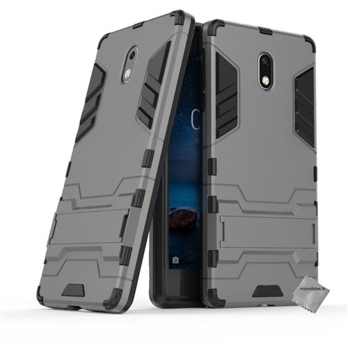 Housse etui coque rigide anti choc pour Nokia 3 + film ecran - GRIS - htdmobiles
