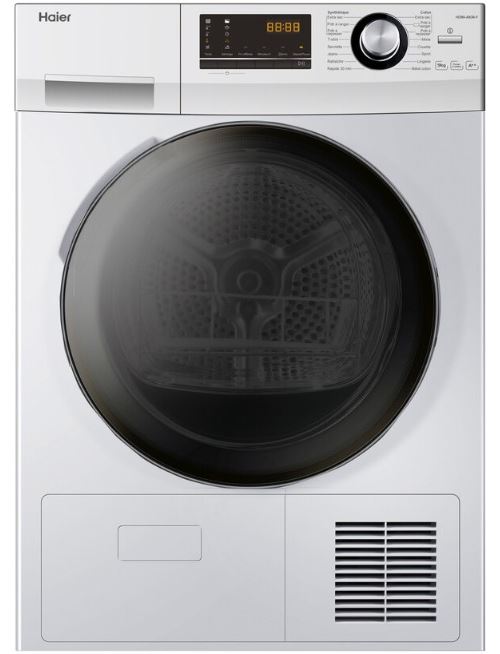 Haier HD90-A636 - Sèche-linge - largeur : 59.5 cm - profondeur : 64.5 cm - hauteur : 85 cm - chargement frontal - blanc