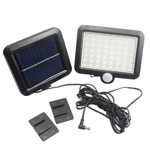 Led56 Solaire Lumière Pir Détecteur de Mouvement de Sécurité Jardin Lampe de Mur Extérieur JJZM188