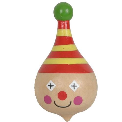 Toupie En Bois Tete De Clown 3 X 5