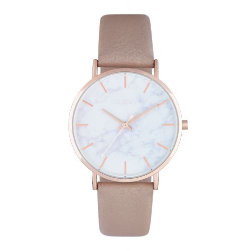 Montre Femme Gloowy à Quartz Cadran Imprimé 36 mm Et Bracelet Rose En Laiton GWS18043