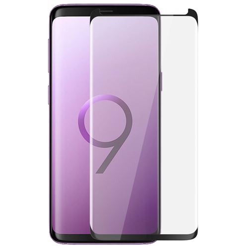 Film Samsung Galaxy S9 Verre Trempé Biseauté Protection Antichocs Contour Noir