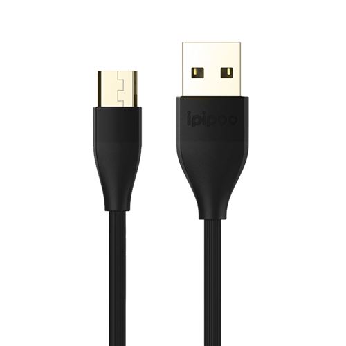 Câble USB vers Micro-USB 2.4A Charge et Synchro Silicone 1m KP-17 ipipoo Noir