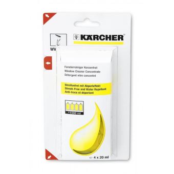Produit de nettoyage 4 x 20ml pour nettoyeur vitres karcher - d392532 - 1