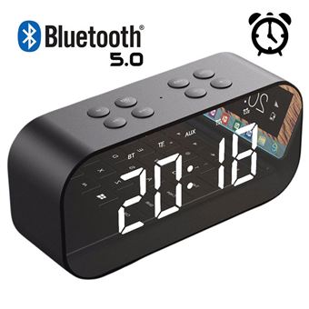 30€99 sur Haut-Parleur Bluetooth avec Réveil LED AEC BT501 - Radio