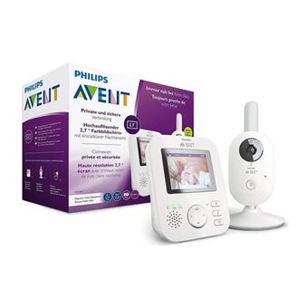 PHILIPS AVENT SCD833/26 Ecoute bebe Video connecte - Mode Smart Eco - Jusqua 10h dautonomie