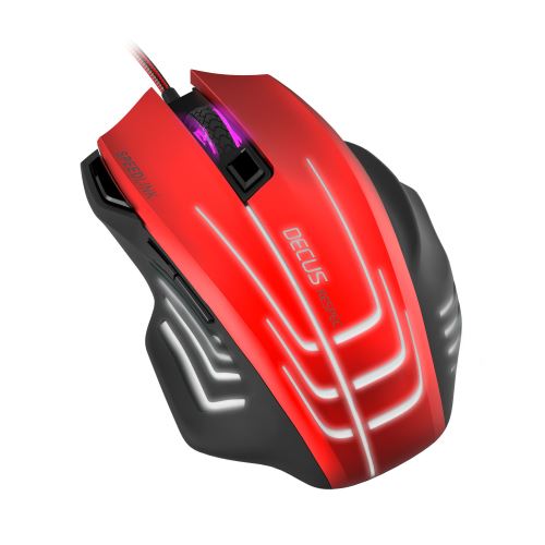SPEEDLINK DECUS RESPEC Gaming SL-680005-BKRD - muis - USB - zwart, rood