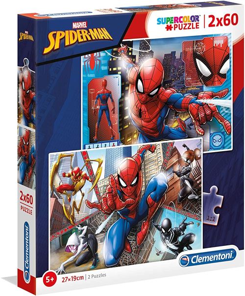 Clementoni Puzzle Spiderman 60 Pièces 2 Pièces