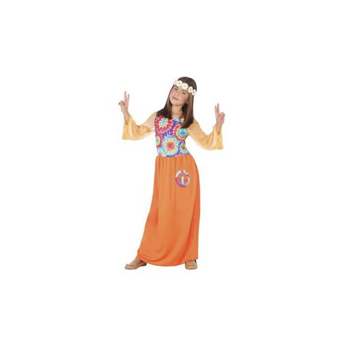 Déguisement pour Enfants Hippie Orange (1 Pc) (Taille 7-9 Ans)