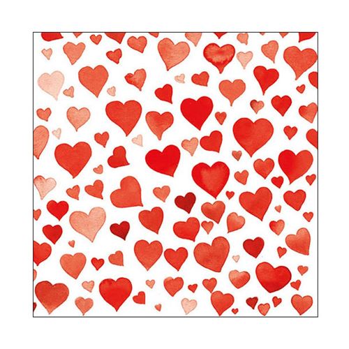 20 serviettes cur rouge 33x33cm