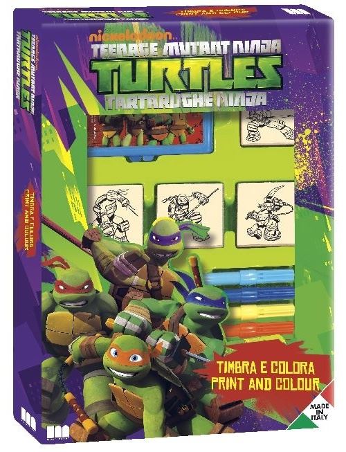 Multiprint Set de coloriage Ninja Turtles 12 pièces vert