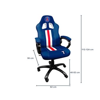 Siège gamer PSG Paris Saint Germain pour Bureau - fauteuil gaming adulte Serie limitée N 7