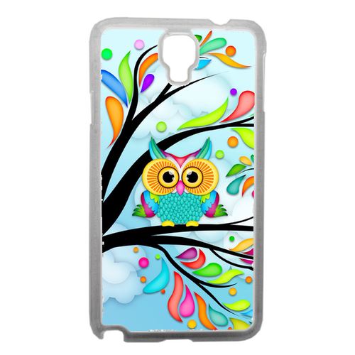 Coque Hiboux Arbre Colors Compatible Samsung Note 3 Neo Transparent
