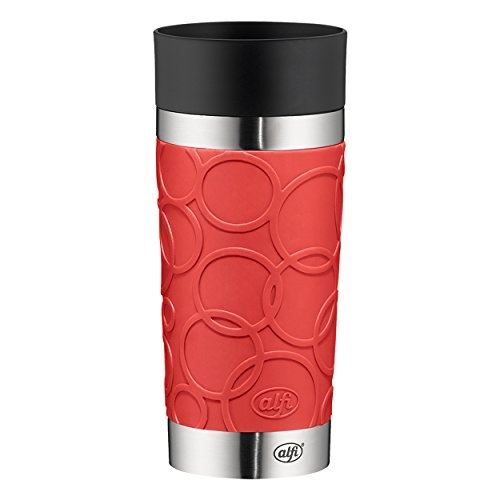 Alfi bouteille isotherme gobelet en acier inoxydable, acier inoxydable, rot, 10.1 x 10.1 x 19.8 cm 5635.202.035