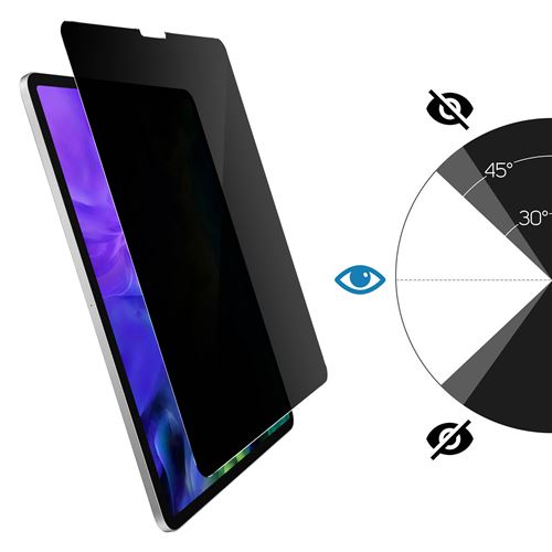 Film pour iPad Pro 11 2018 / 2020 / 2021 et iPad Air 2020 Ecran Anti-espion Noir