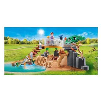 Playmobil Le parc animalier 70343 Famille de lions avec végétation