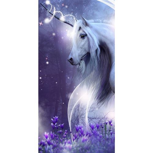 Serviette De Bain Ou De Plage Licorne Mystique