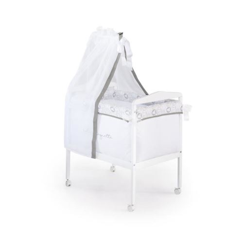 LULU CASTAGNETTE Berceau Carré Ensemble Complet Carré All Lulu 55x85 cm Gris