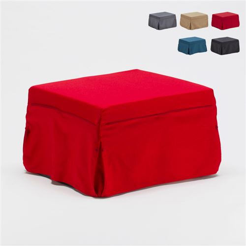 Le Roi du Relax - Pouf-lit pliant confortable design Morfeo, Couleur: Rouge