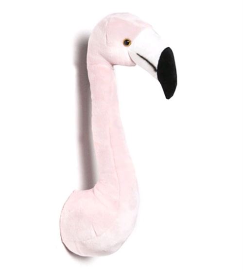 WILD & SOFT Troph&eacute;e peluche flamant rose bibib & co