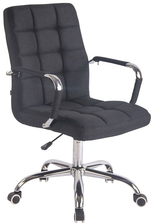 CLP Fauteuil de Bureau Deli Tissu  Noir