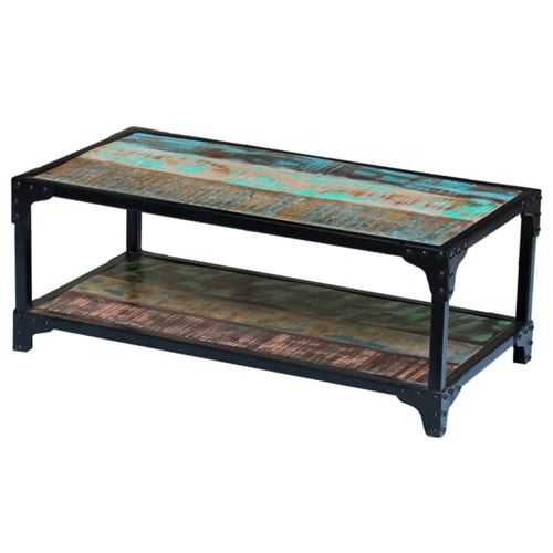 Vidaxl - Table basse Bois de r&eacute;cup&eacute;ration massif Multicolore