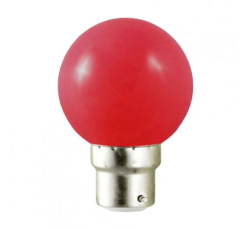 Ampoule led smd couleur 1w 30lm - rouge - b22