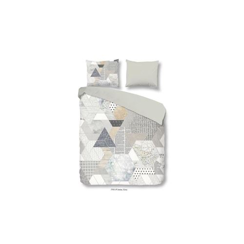 Good Morning Parure de Couette, Coton, Gris, 200x200x1 cm