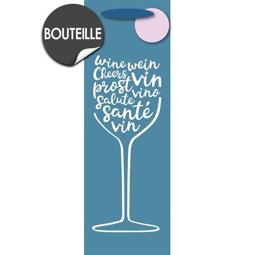 Draeger la carterie Sac cadeau bouteille turquoise verre Multicolore