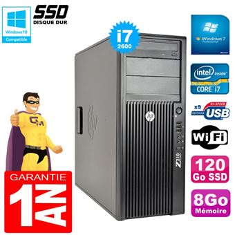 Pc Tour Hp Workstation Z210 I7 2600 Ram 8go Disque 120go Ssd Graveur Dvd Wifi W7 Ordinateur Educatif Achat Prix Fnac