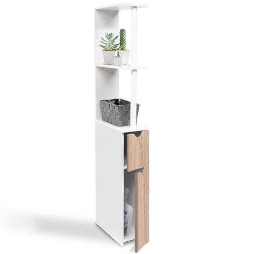 Meuble Gain De Place Salle De Bain 18 Sur Meuble Wc Etagere Bois Gain De Place Pour Toilette 2 Portes Hetre Accessoires Salles De Bain Et Wc Achat Prix Fnac